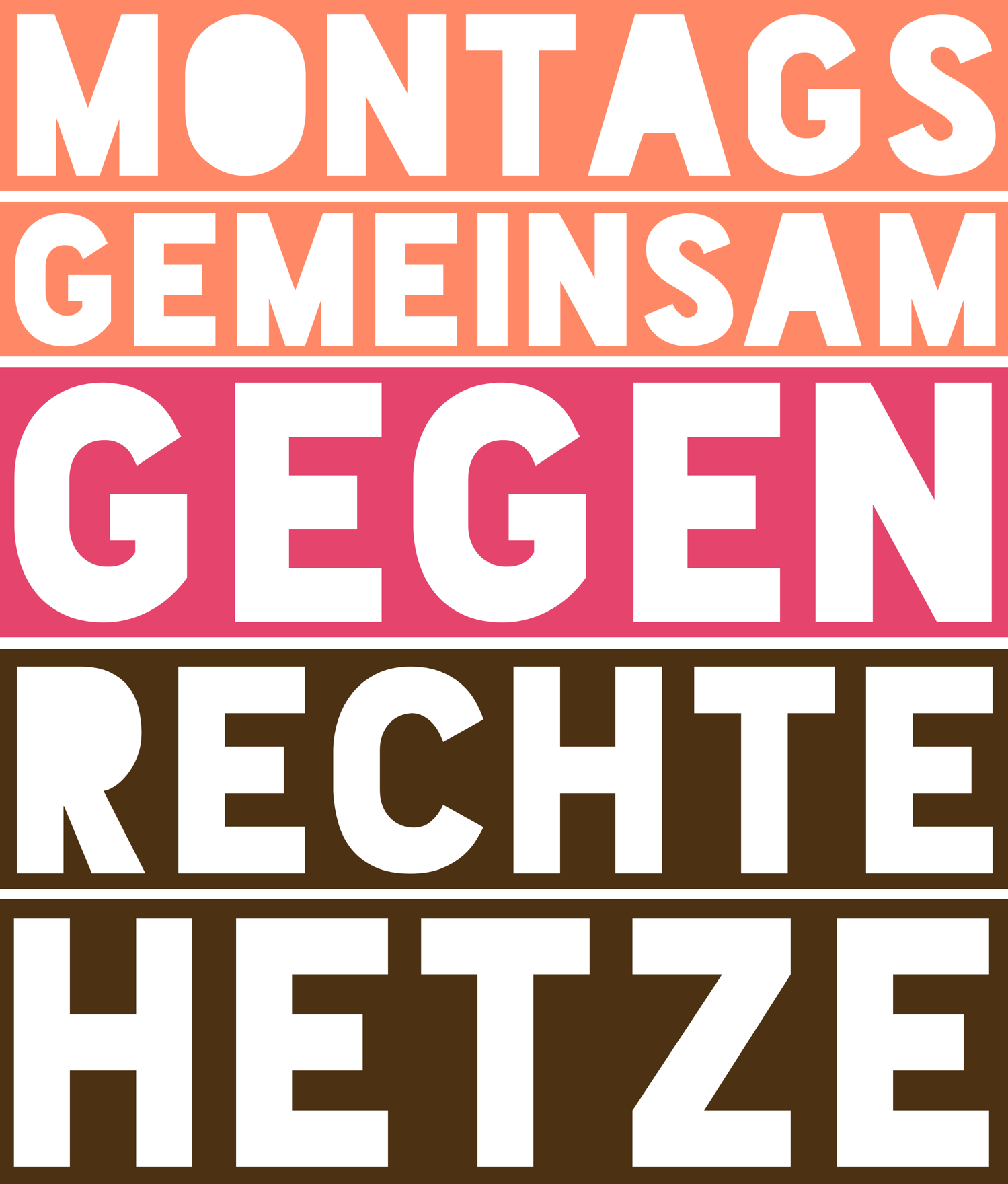 montags gegen rechte hetze.banner block